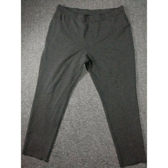 Intro Pants Womens XL Extra Large Skinny Ankle Tummy Control Gray Stretch Crop - Picture 1 of 12